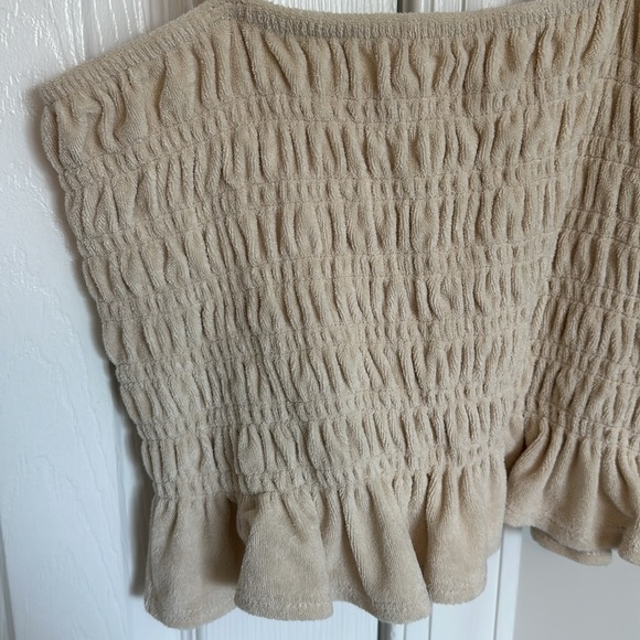 Smocked Terry Camisole Top - Picture 2 of 2